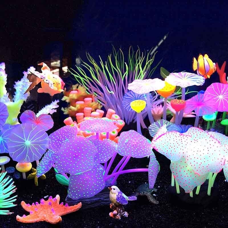 Aquarium Fish Artificial - Silikon Parlayan Peyzaj Yapay Balık Tankı