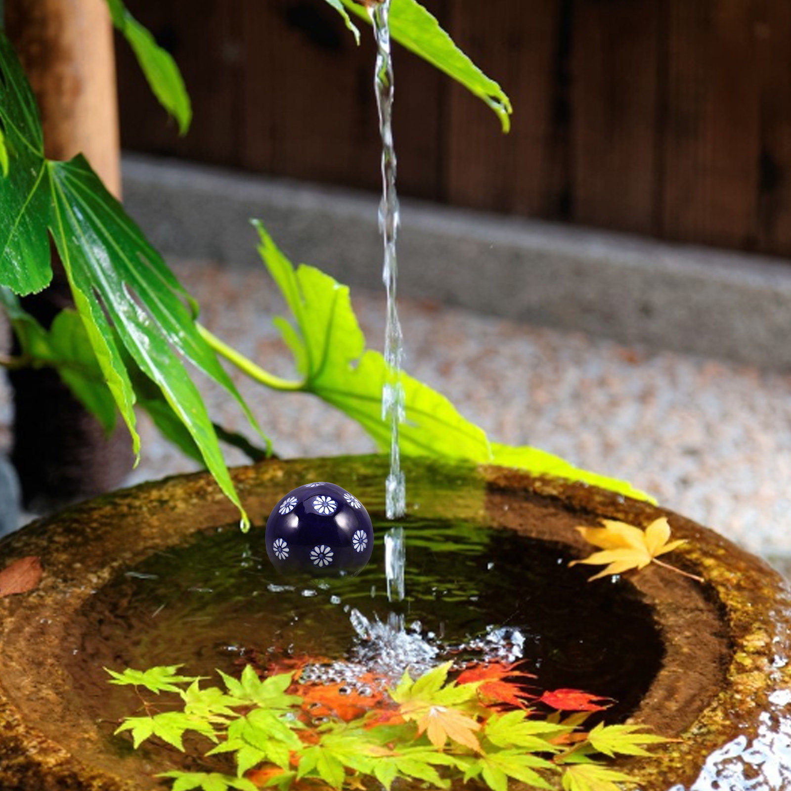 Aquarium Fish Pond - Seramik Yüzen Gölet Topu Sanatsal El