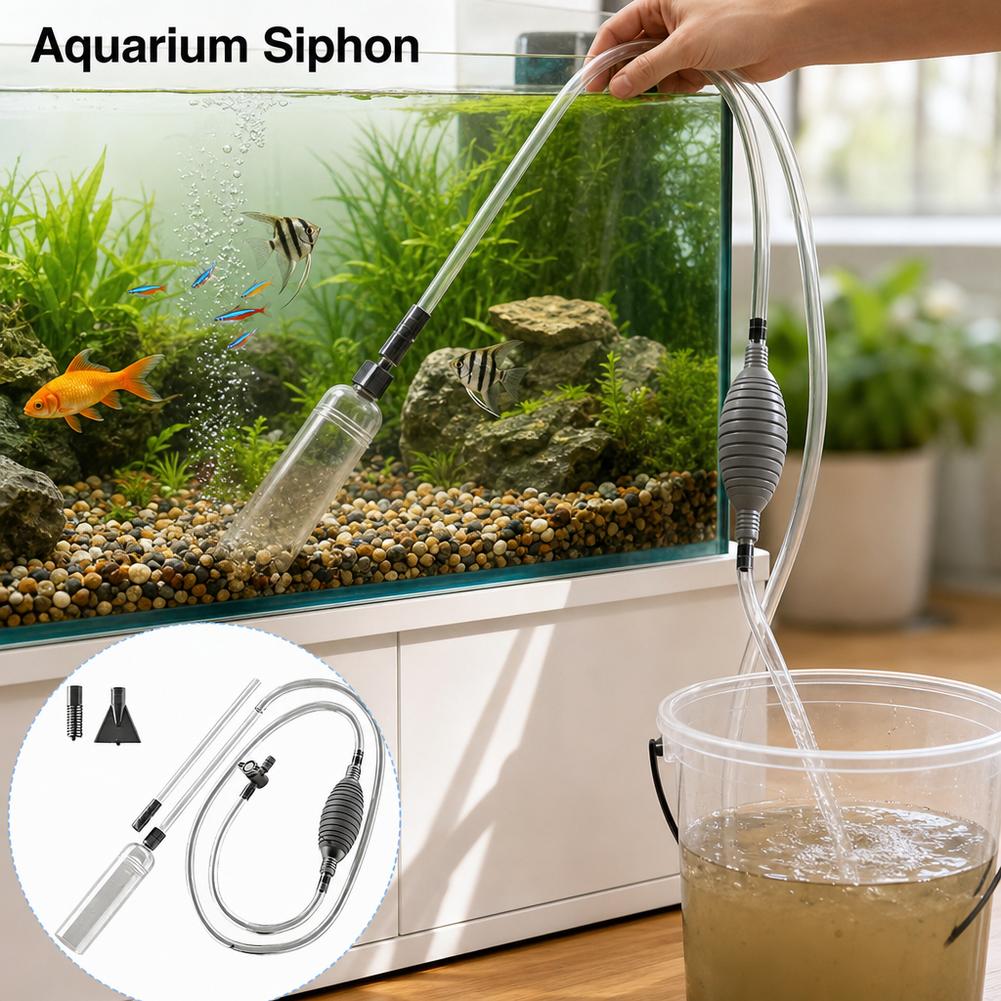 Cleaner Fish Aquarium - Manuel Akvaryum Sifonu Balık Tankı Su