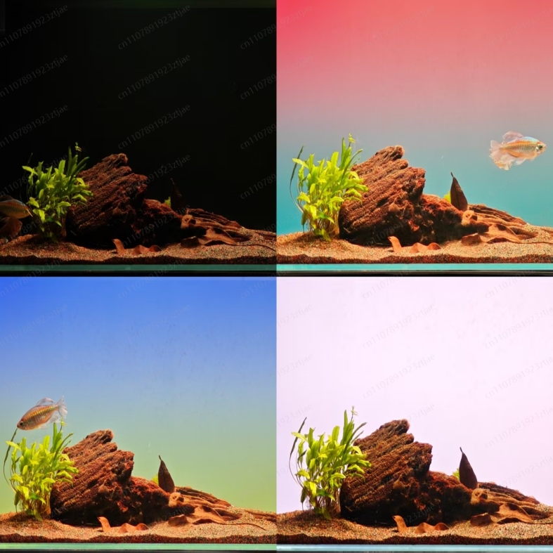 Aquarium Led Light - Siyah Akrilik Akvaryum Arka Plan Işık