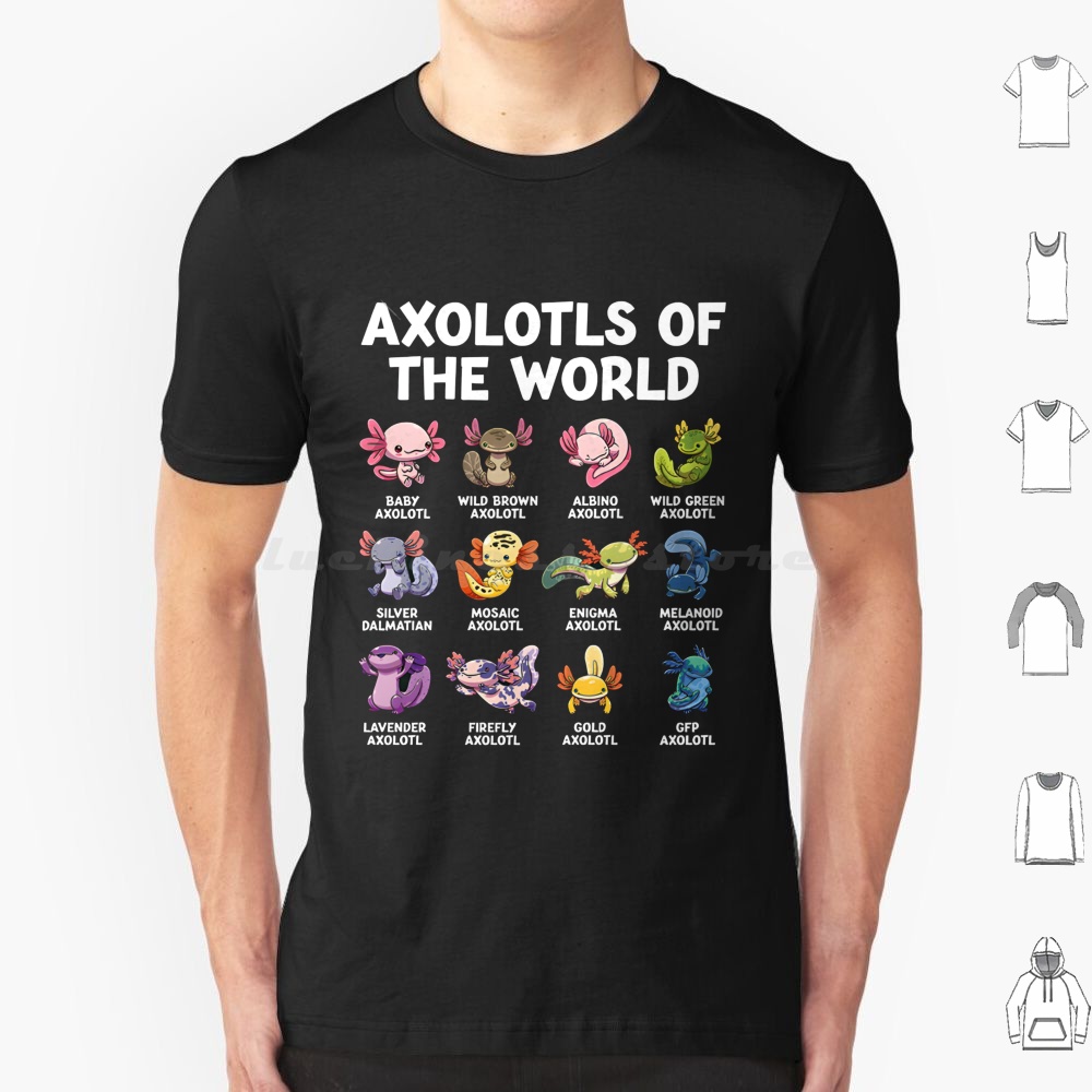 Aquarium Fish Of The World - Dünya Axolotls T Shirt 6xl Pamuk