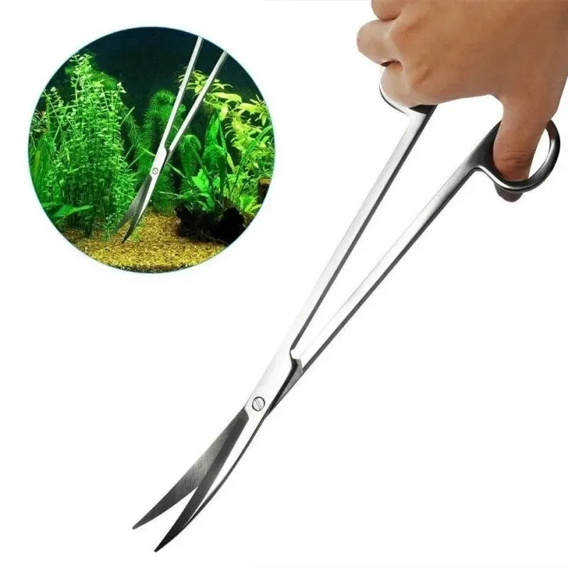 Cleaner Fish Aquarium - Akvaryum Makası, Ekstra Uzun Paslanmaz Çelik