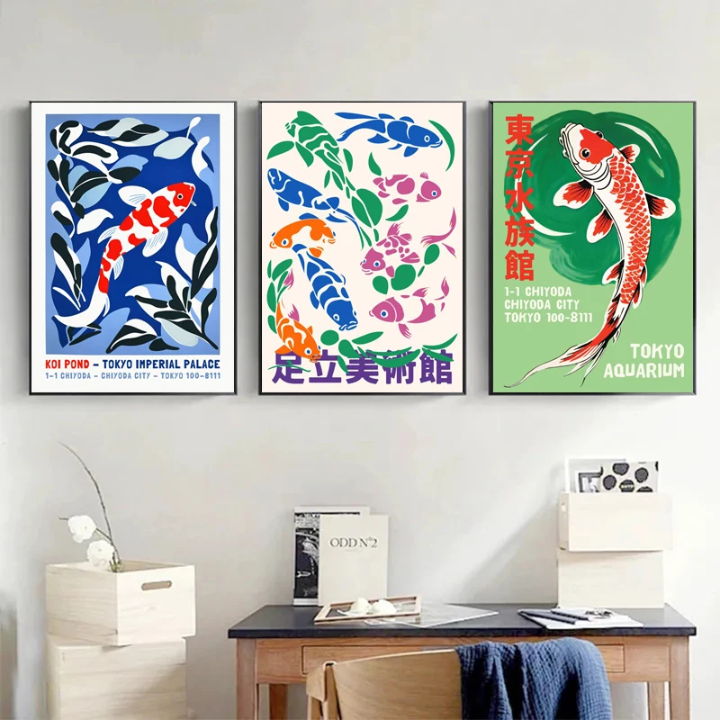Retro Soyut Karikatür Japon Ak - Fish In Aquarium Picture incelemesi ve fiyatı