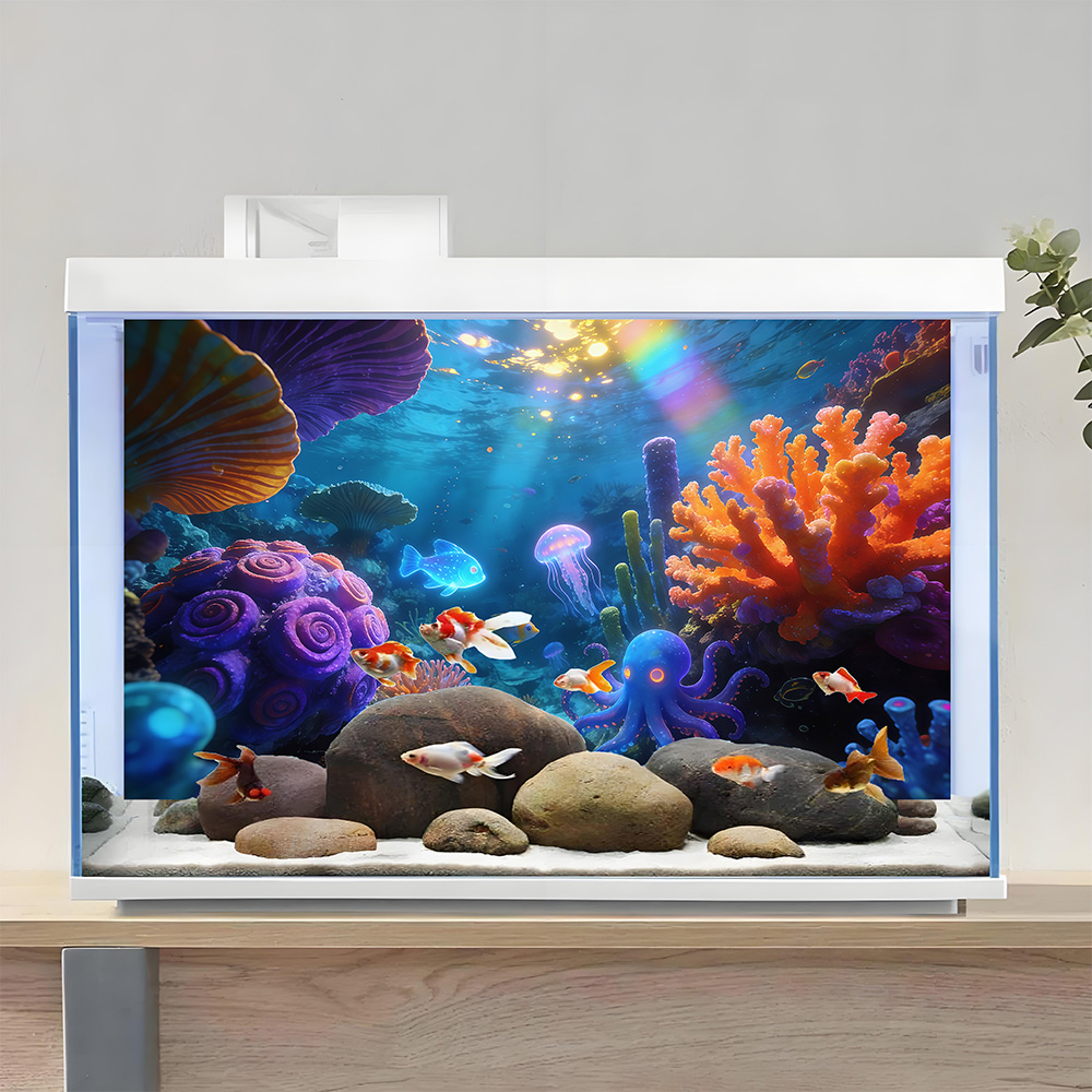Gökkuşağı ışığı altında su alt - Aquarium Fish Of The World incelemesi ve fiyatı