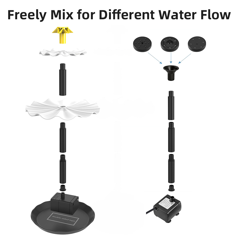 Güneş çeşme pompa kuş banyosu  - Aquarium Led Light incelemesi ve fiyatı