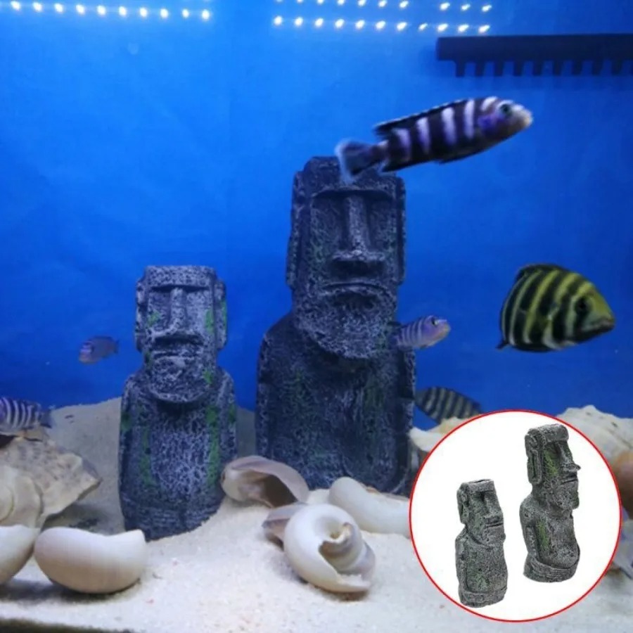Paskalya Adası Taş Heykeli Reç - Aquarium Fish Artificial incelemesi ve fiyatı